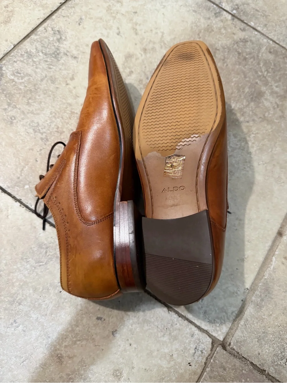 Aldo Men's Classic Leather Dress Shoes - Tan